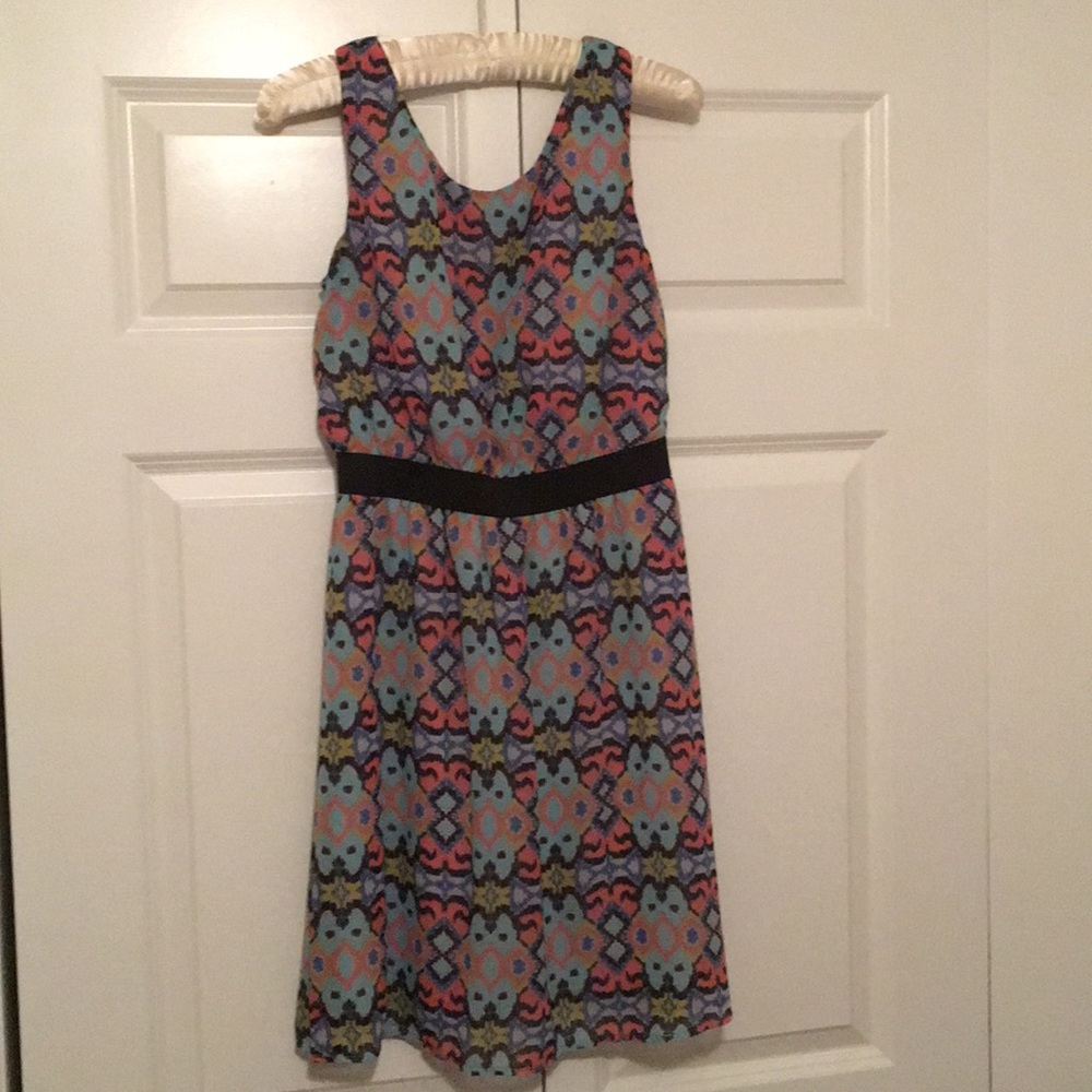 Knee length colorful dress